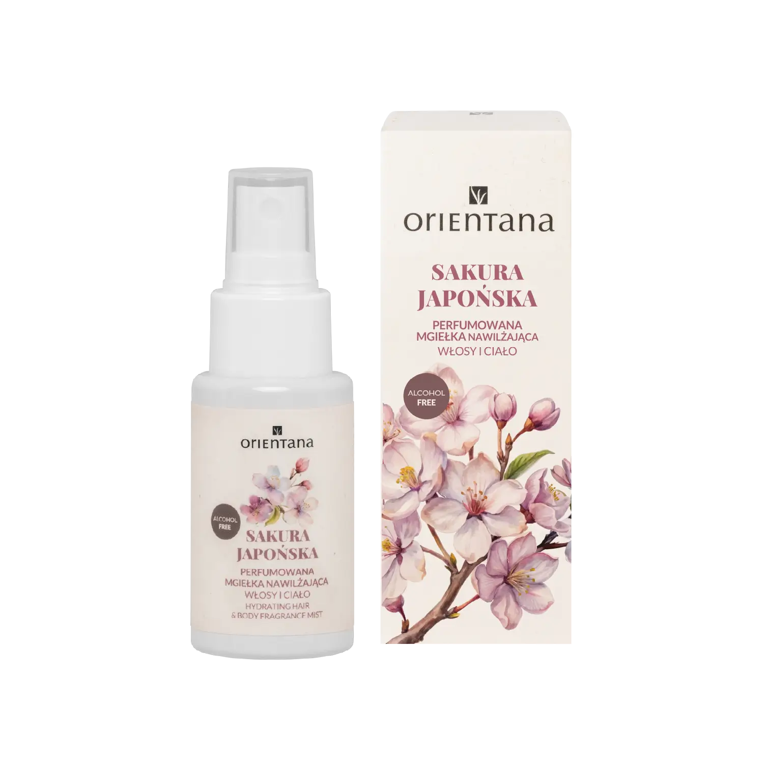 Mgiełka Sakura Japońska do włosów i ciała 50 ml - Orientana