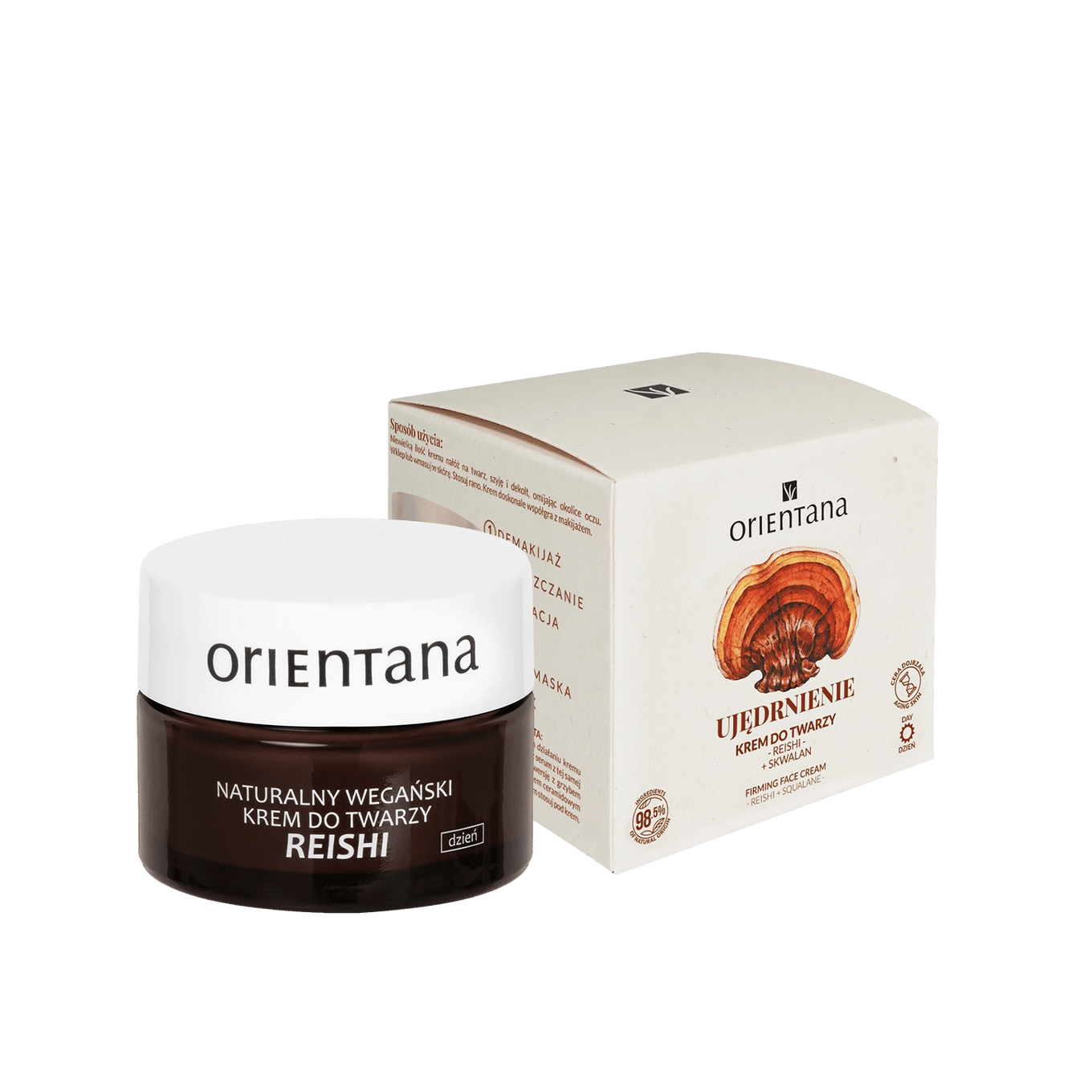 Naturalny wegański krem do twarzy REISHI na dzień 50 ml - Orientana