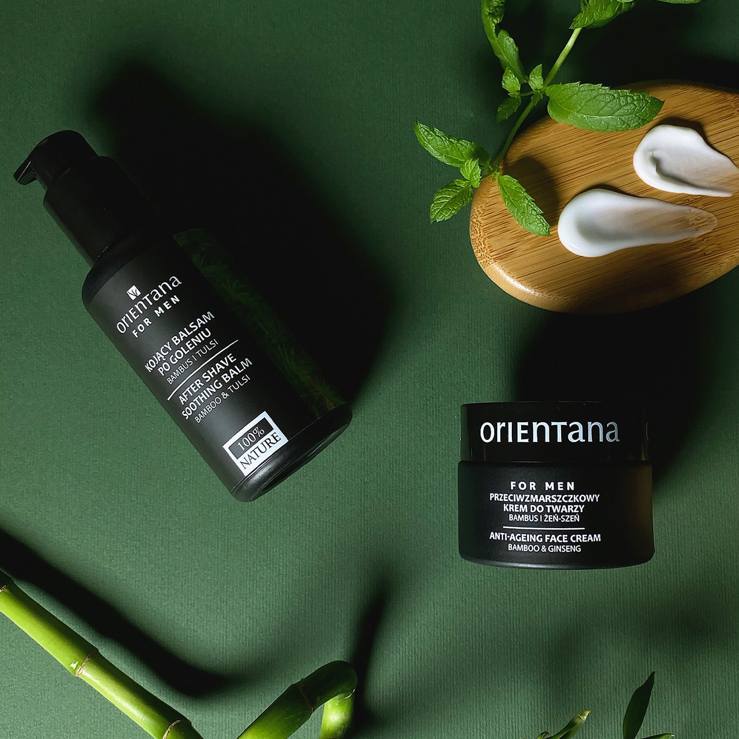 Przeciwzmarszczkowy krem dla mężczyzn BAMBUS i ŻEŃ - SZEŃ 50 ml - Orientana