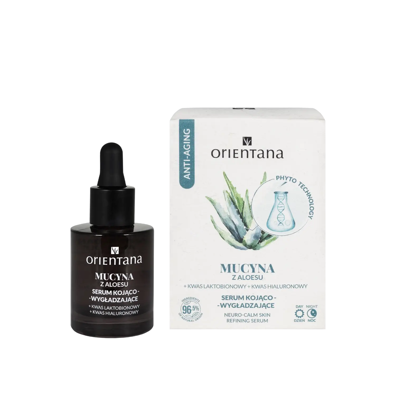 Soothing and smoothing serum with Phytomucine + lactobionic acid + hyaluronic acids