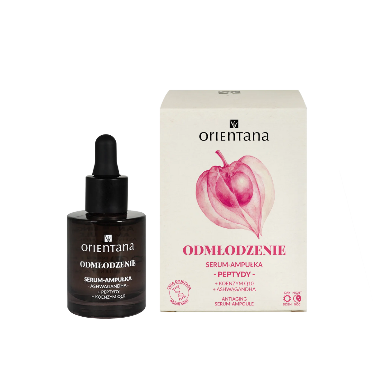 Odmładzające serum-ampułka ashwagandha peptydy koenzym Q10 30 ml
