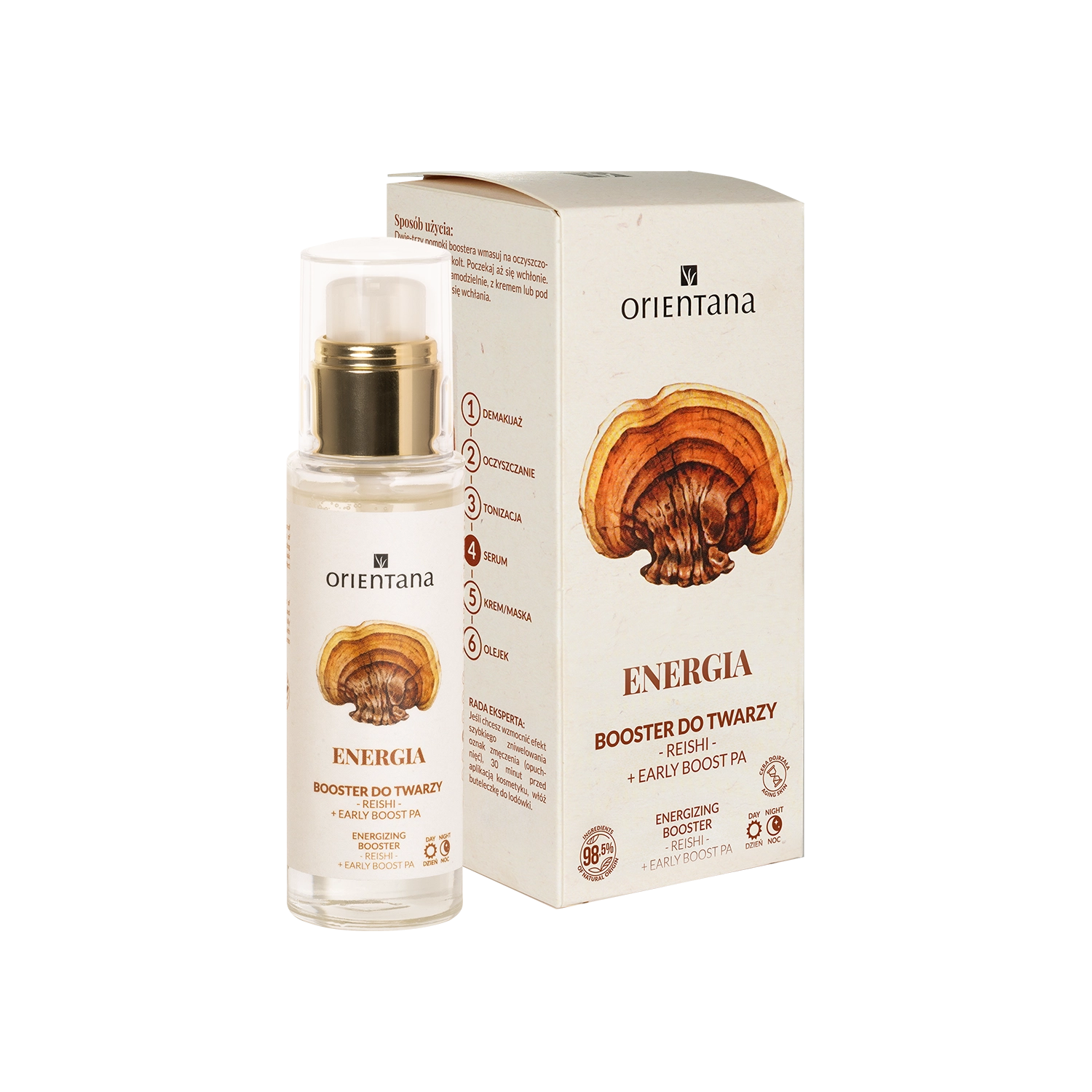 Booster energetyzujący REISHI i CZERWONA ALGA na dzień 30 ml