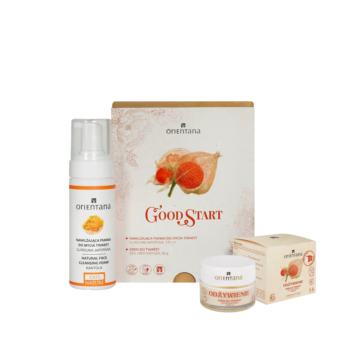 Zestaw prezentowy kosmetyków Good Start Orientana 2 produkt 