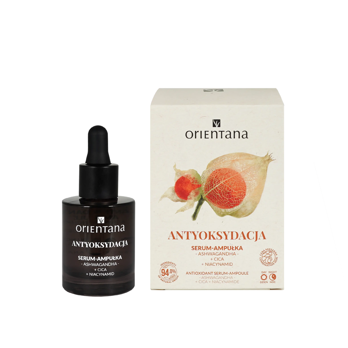 Antyoksydacyjne serum-ampułka ashwagandha cica niacynamid 30 ml