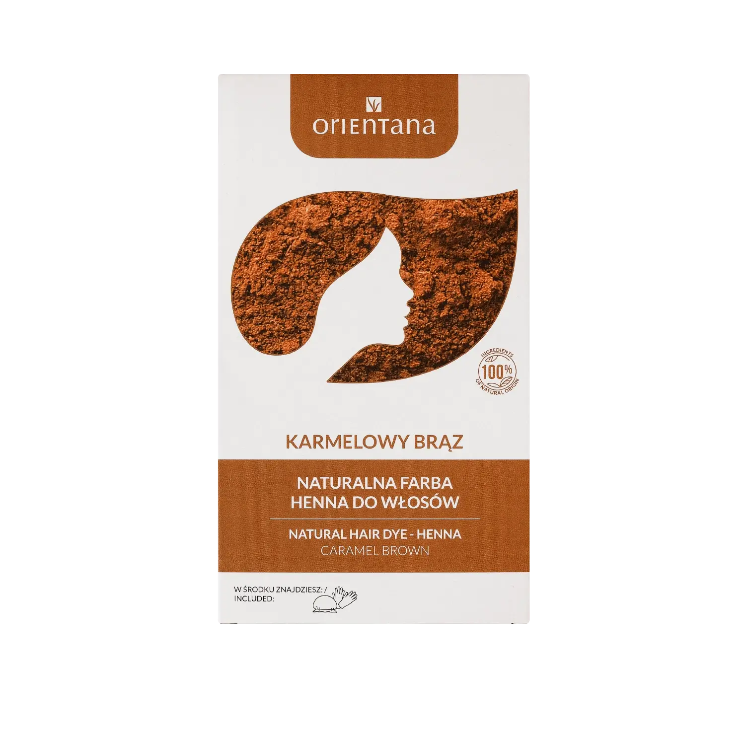 BIO HENNA natural dye for long hair CARAMEL BROWN 100 g