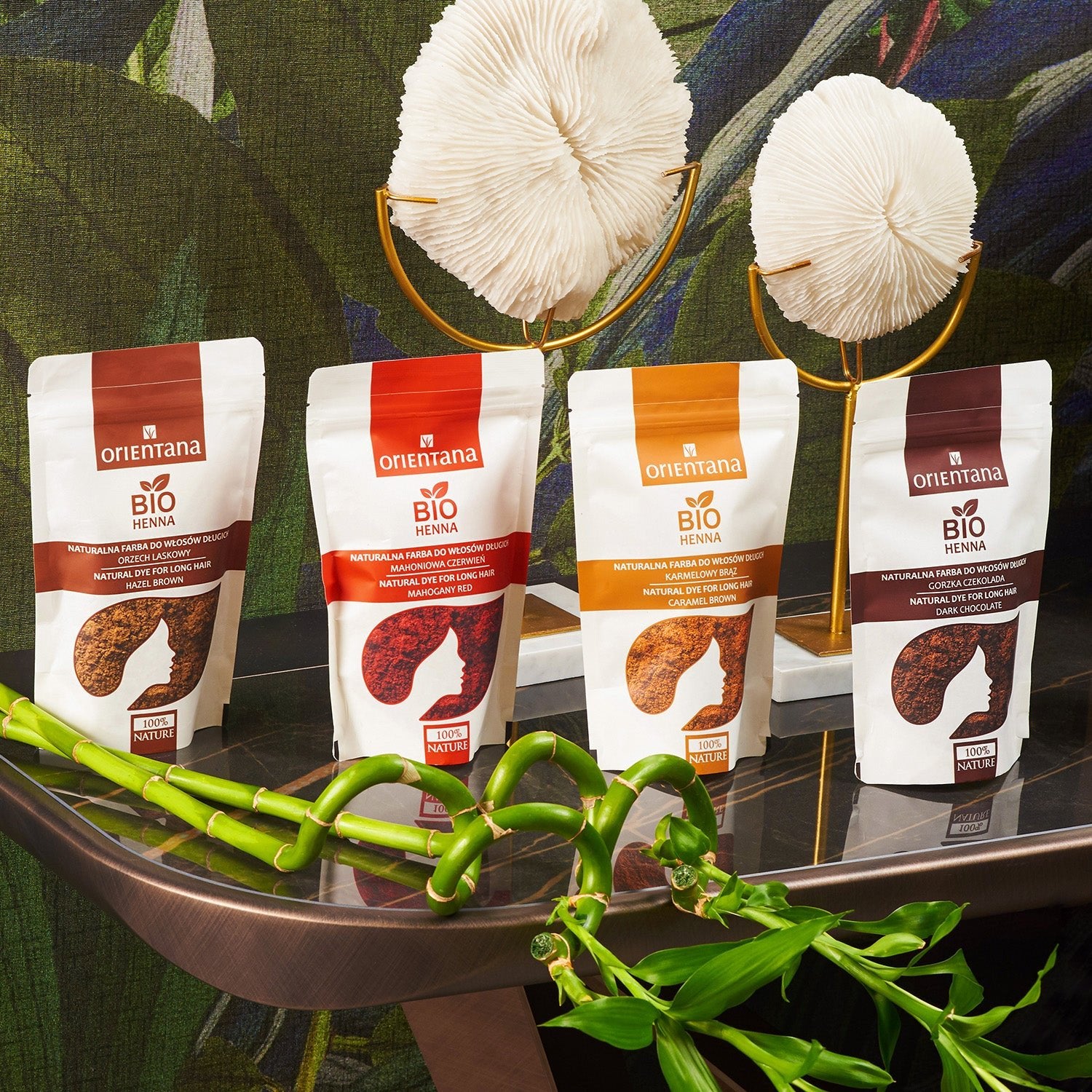 BIO HENNA naturalna farba do włosów krótkich GORZKA CZEKOLADA 50 g - Orientana
