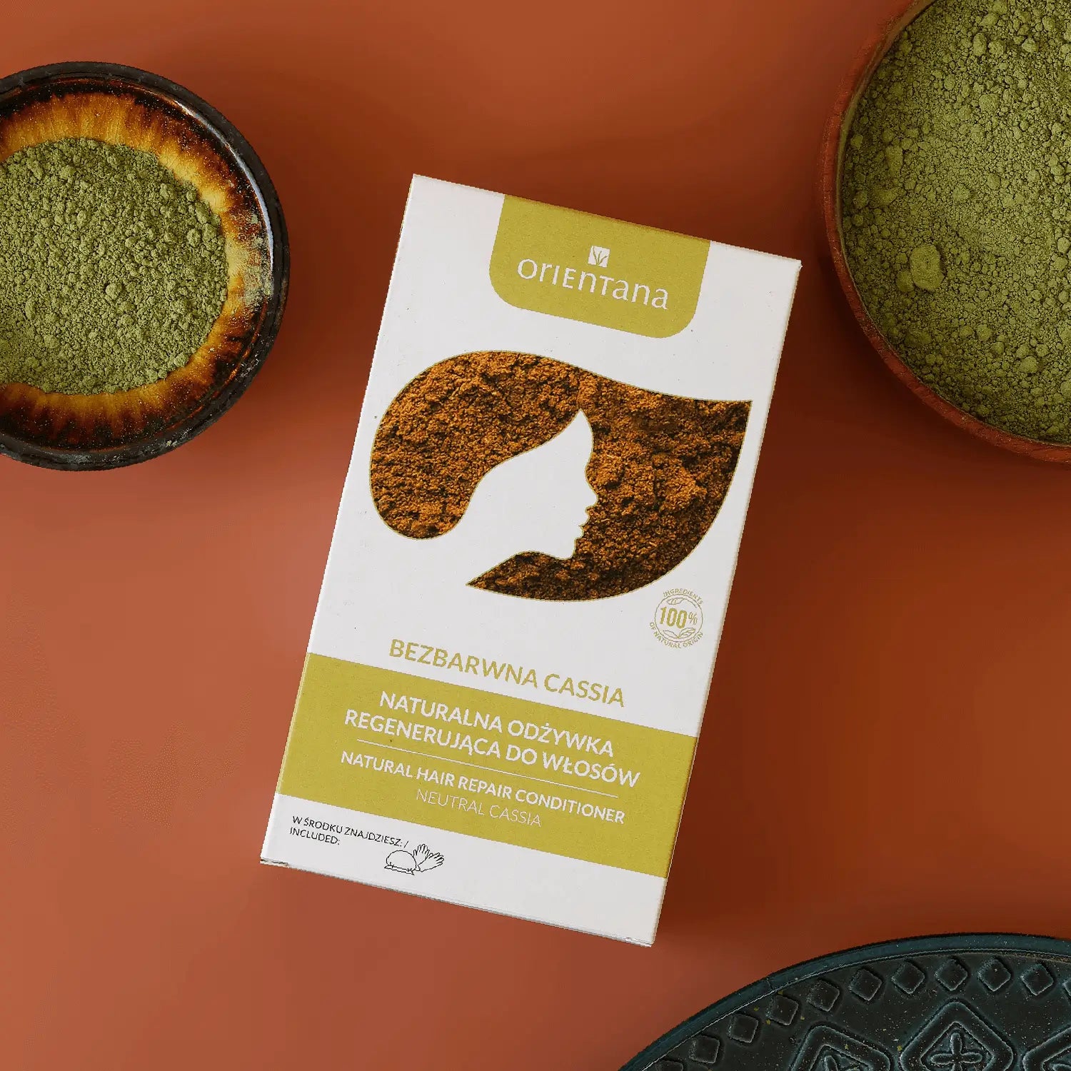 BIO HENNA Naturalna Odżywka do włosów długich BEZBARWNA CASSIA 100 g - Orientana