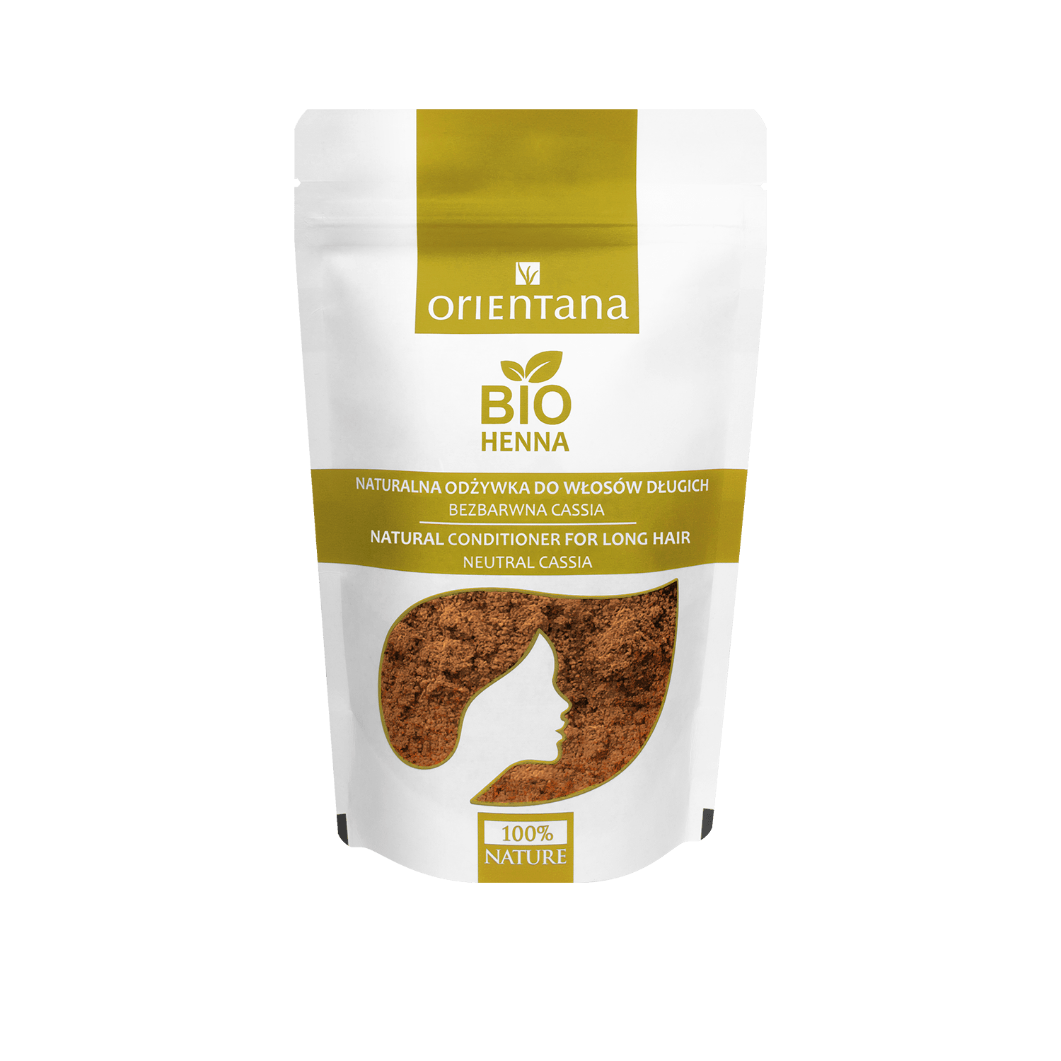 BIO HENNA Naturalna Odżywka do włosów długich BEZBARWNA CASSIA 100 g - Orientana