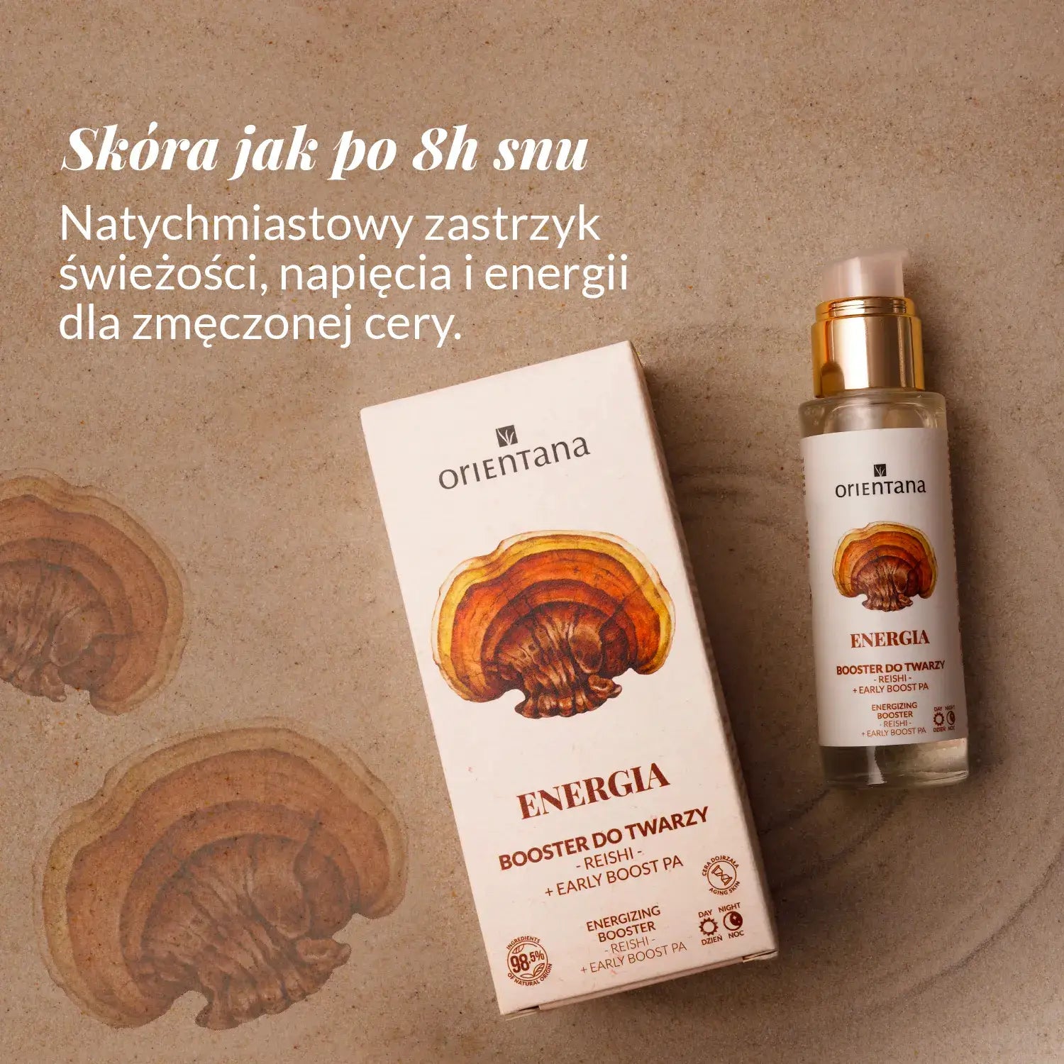 Booster energetyzujący reishi i czerwona alga na dzień 30 ml