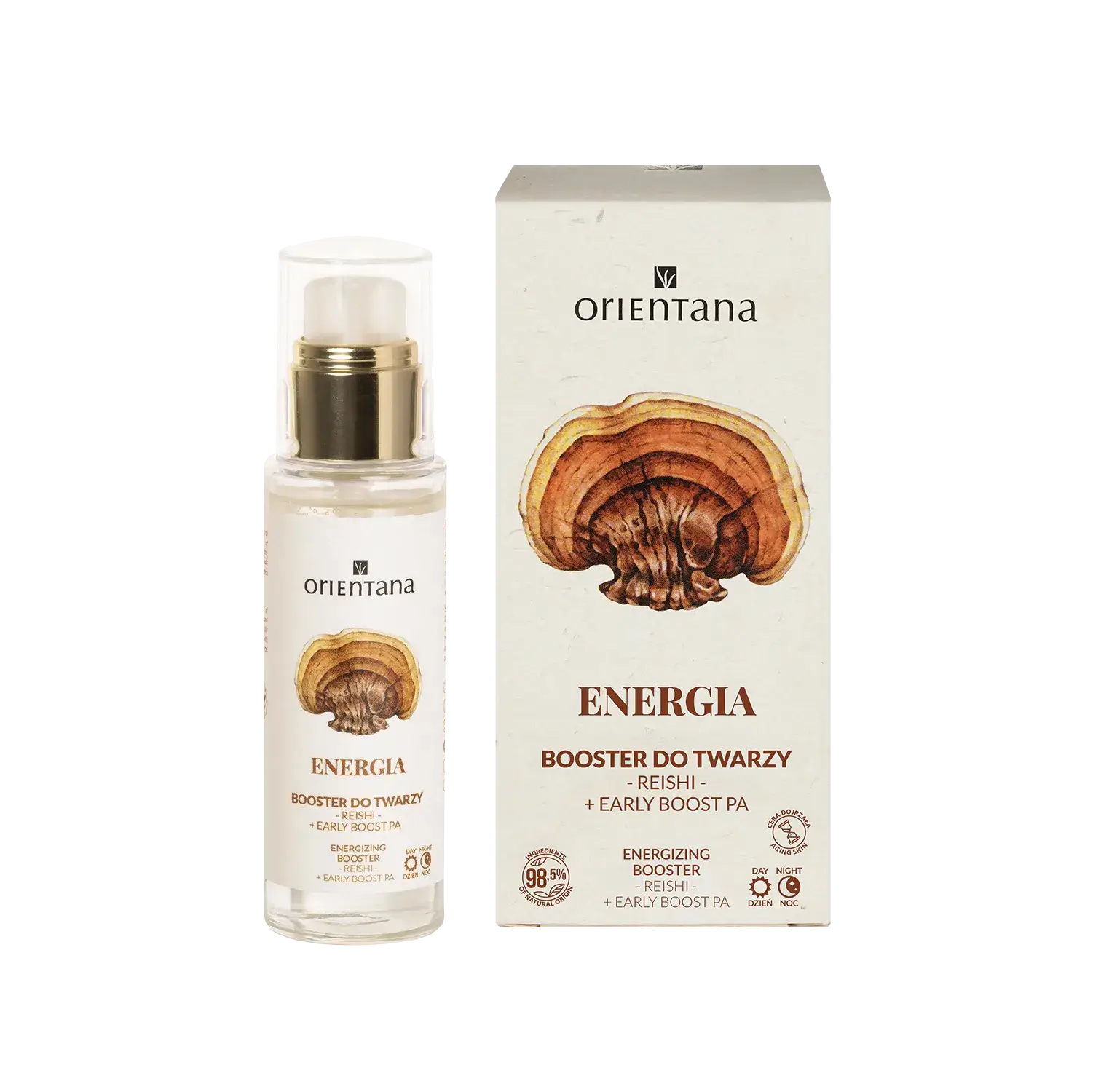 Booster energetyzujący reishi i czerwona alga na dzień 30 ml
