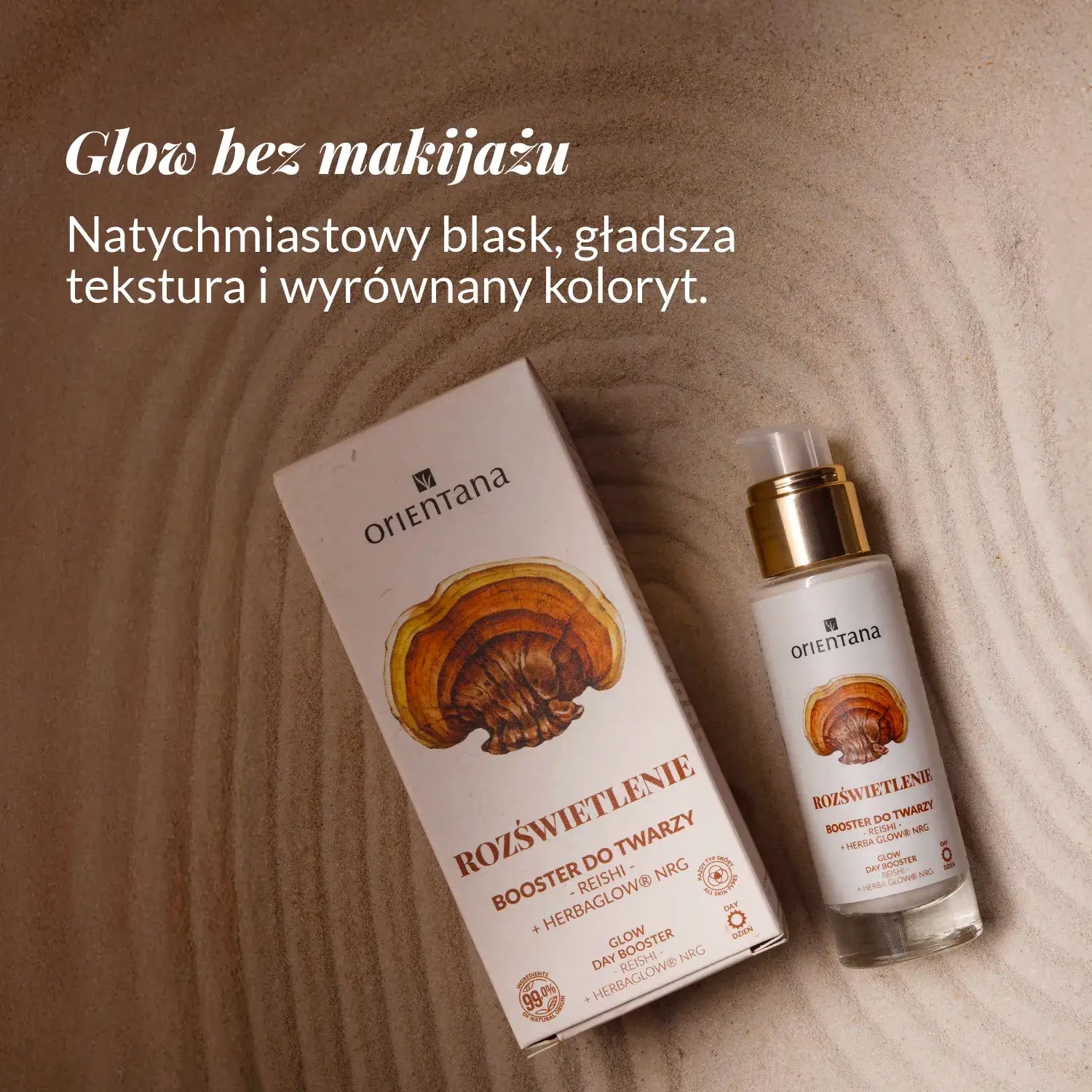 Booster rozświetlający reishi i różeniec górski na dzień 30 ml