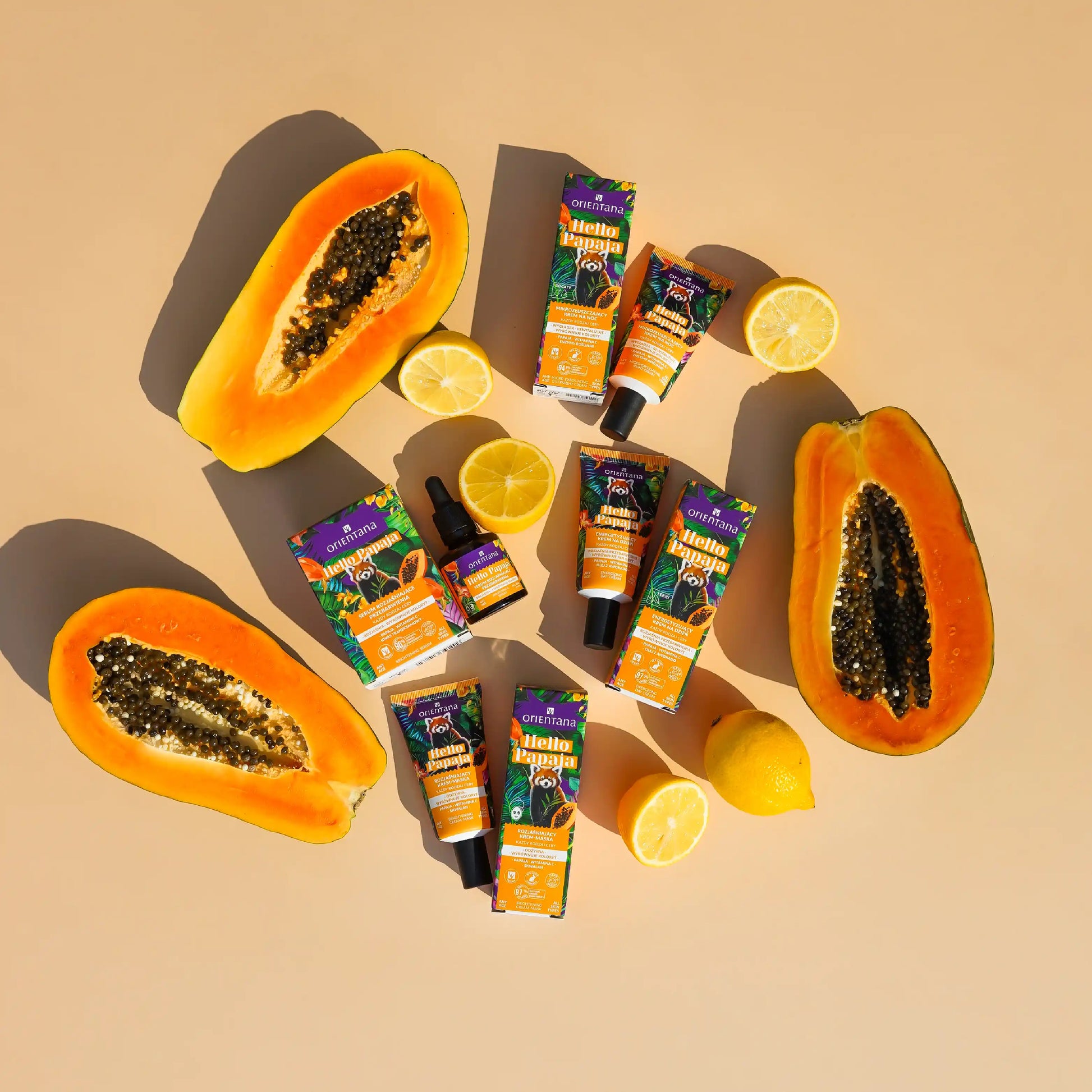 Energetyzujący krem z WITAMINĄ C 40 ml - Orientana produkty z serii Hello Papaja