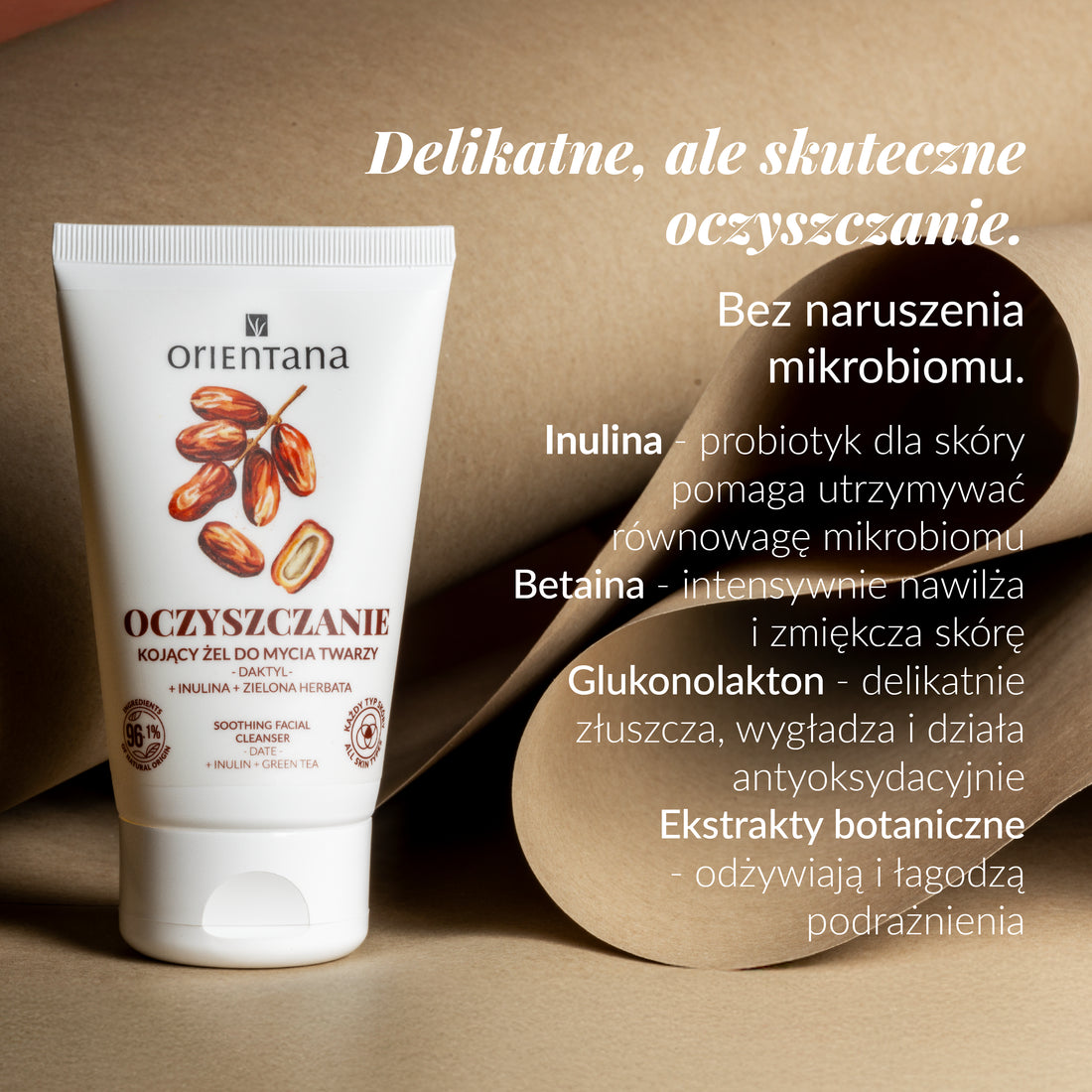 Delikatne, ale skuteczne oczyszczenie. Bez naruszenia mikrobiomu. 