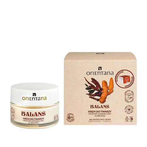 Krem do twarzy drzewo sandałowe i kurkuma 50 ml - Orientana