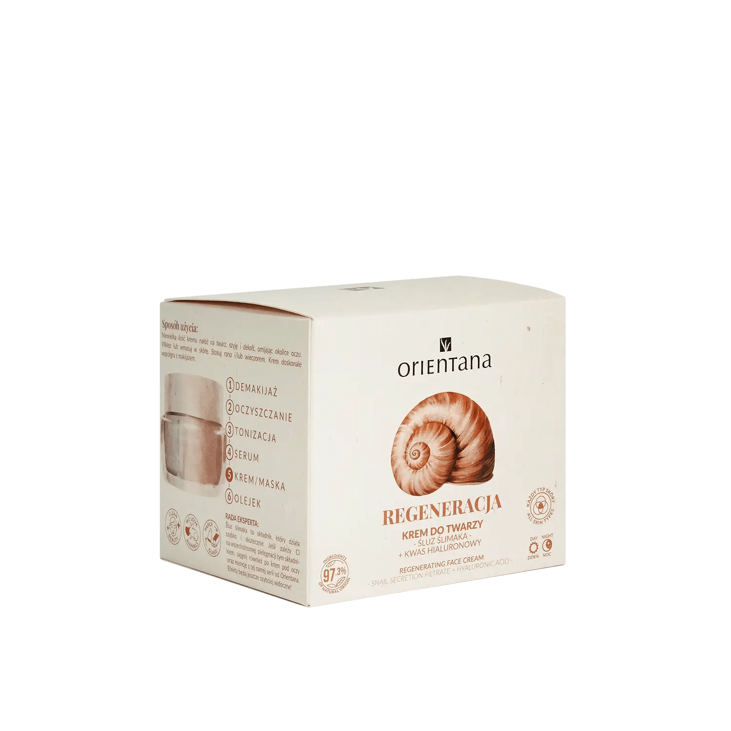 Naturalny krem do twarzy ŚLUZ ŚLIMAKA 50 ml - Orientana