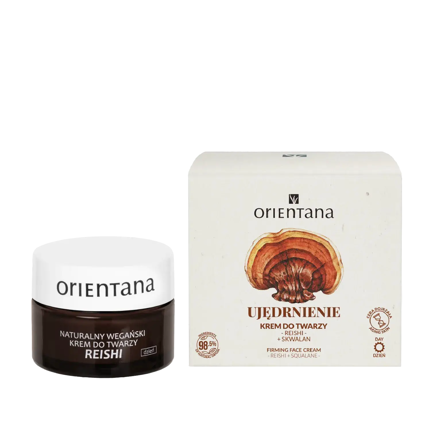 Naturalny wegański krem do twarzy reishi na dzień 50 ml