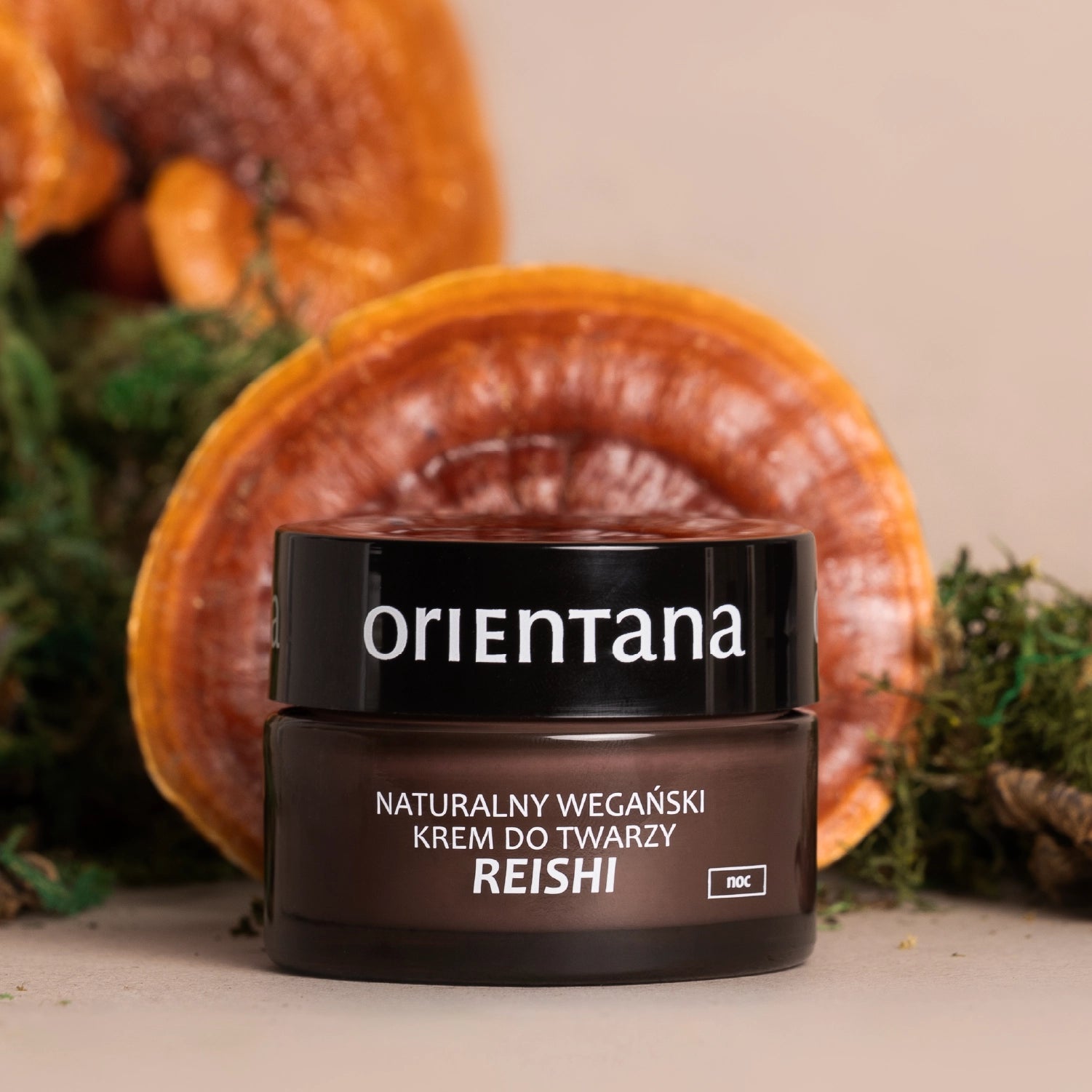 Naturalny wegański krem do twarzy REISHI na noc 50 ml - Orientana