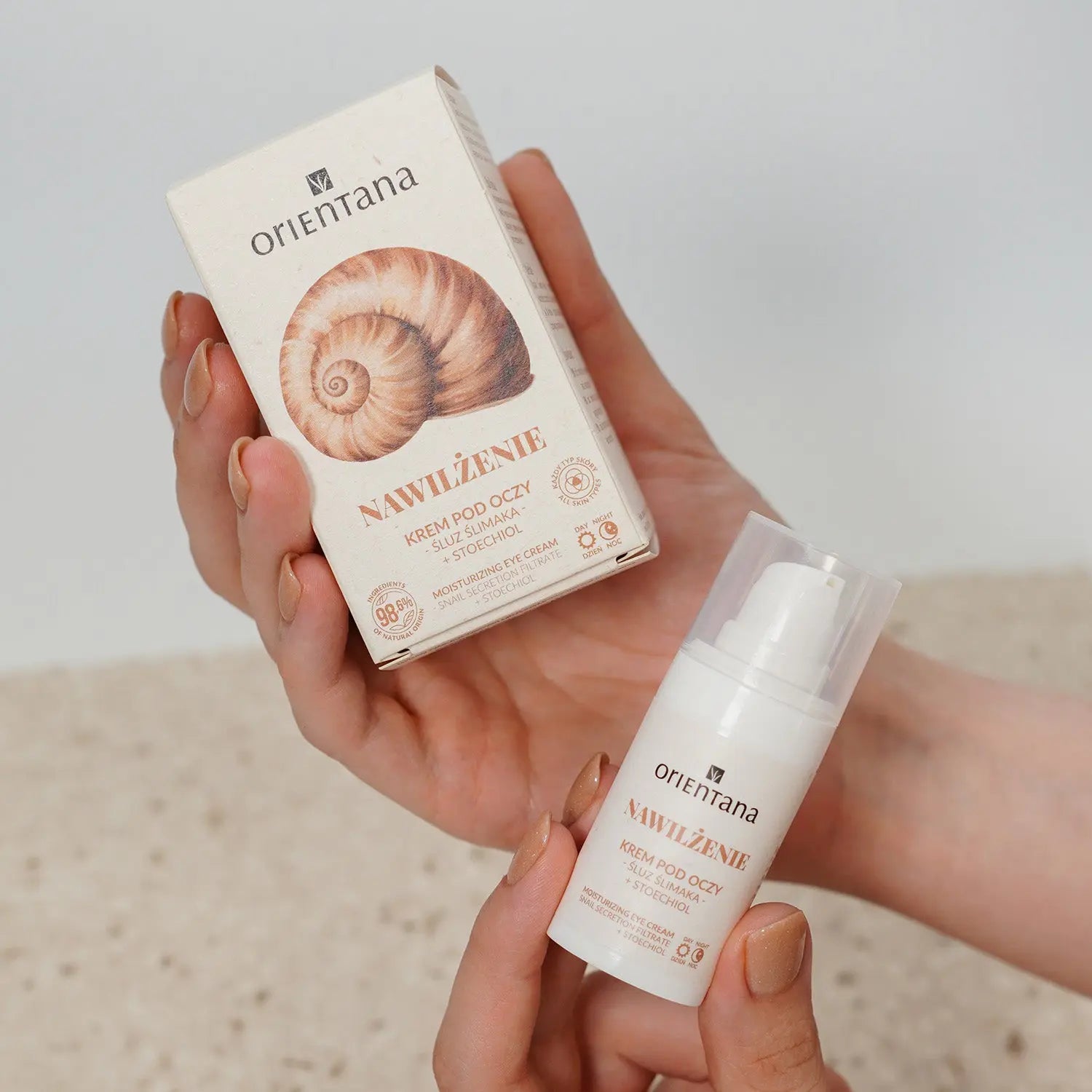 Nawilżający krem pod oczy śluz ślimaka i stoechiol 15 ml - Orientana