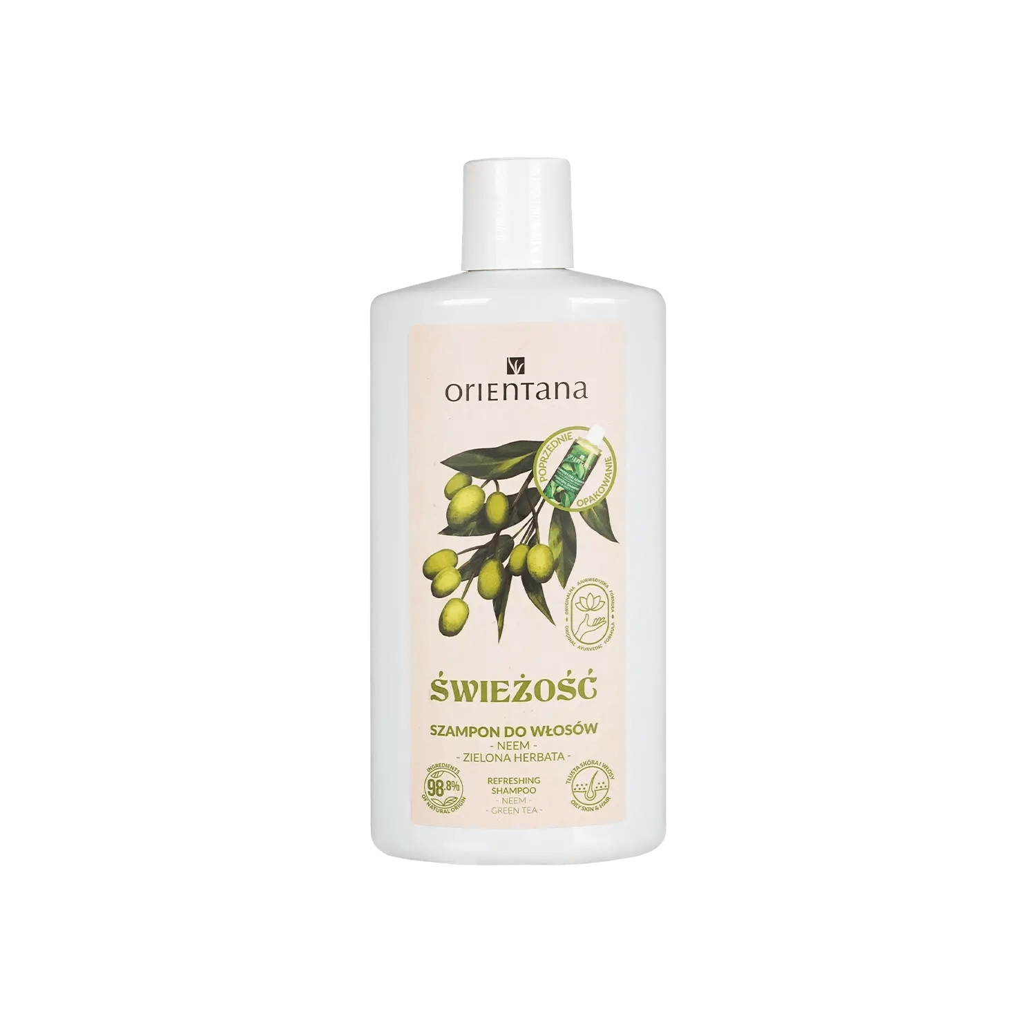 Neem i zielona herbata - ajurwedyjski szampon 210 ml - Orientana