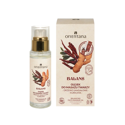 Olejek do masażu twarzy DRZEWO SANDAŁOWE i KURKUMA 30 ml - Orientana