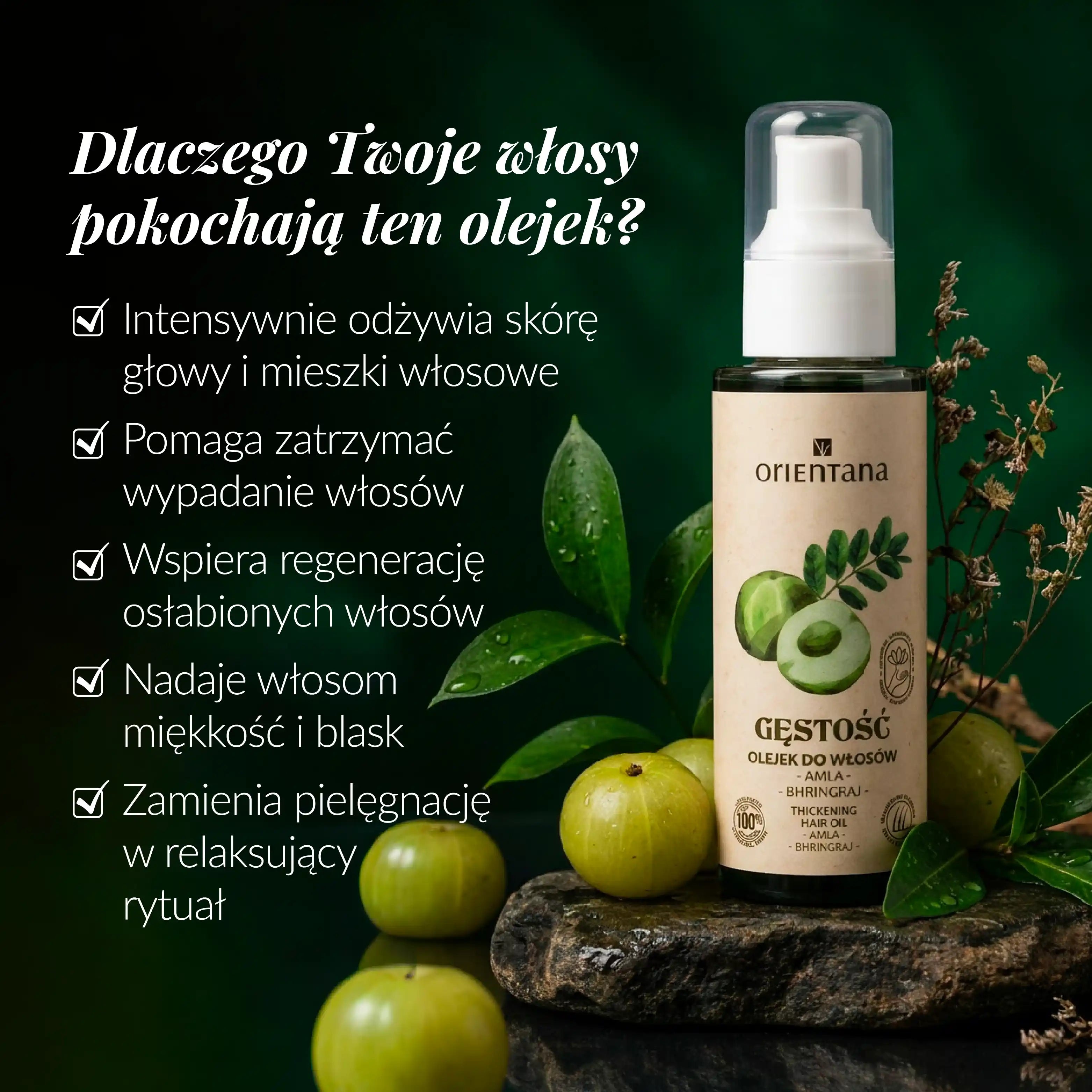 Zestaw do pielęgnacji włosów Ajurwedyjski - olejek, szampon i mgiełka