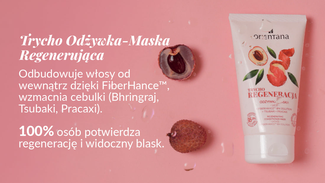 Trycho odżywka-maska regenerująca Odbudowuje włosy od wewnątrz dzięki FiberHance, wzmacnia cebulki. 100% osób potwierdza regenerację i widoczny blask Orientana