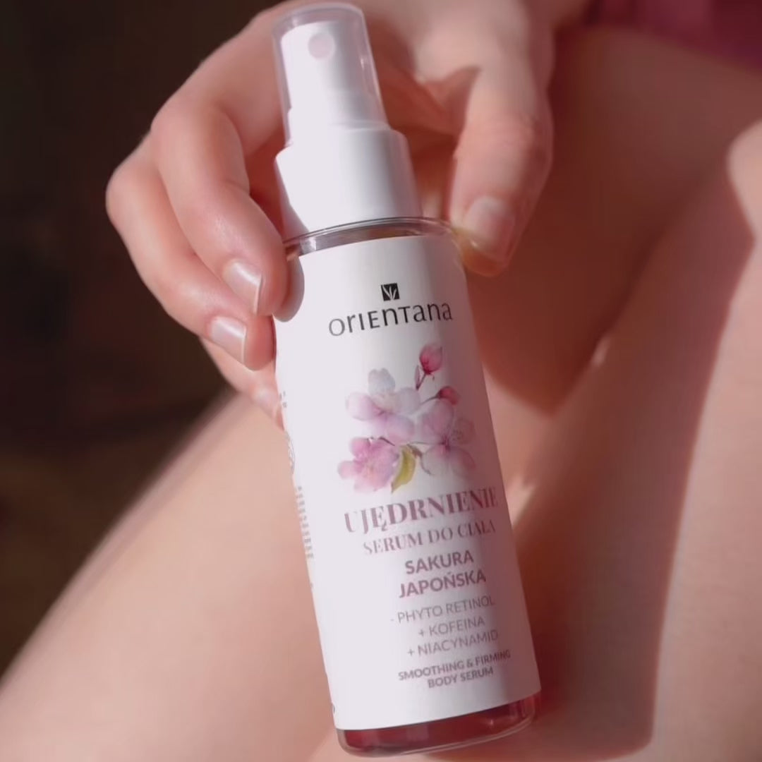 Załaduj wideo: Serum do ciała Sakura Japońska - ujędrniające i wygładzające