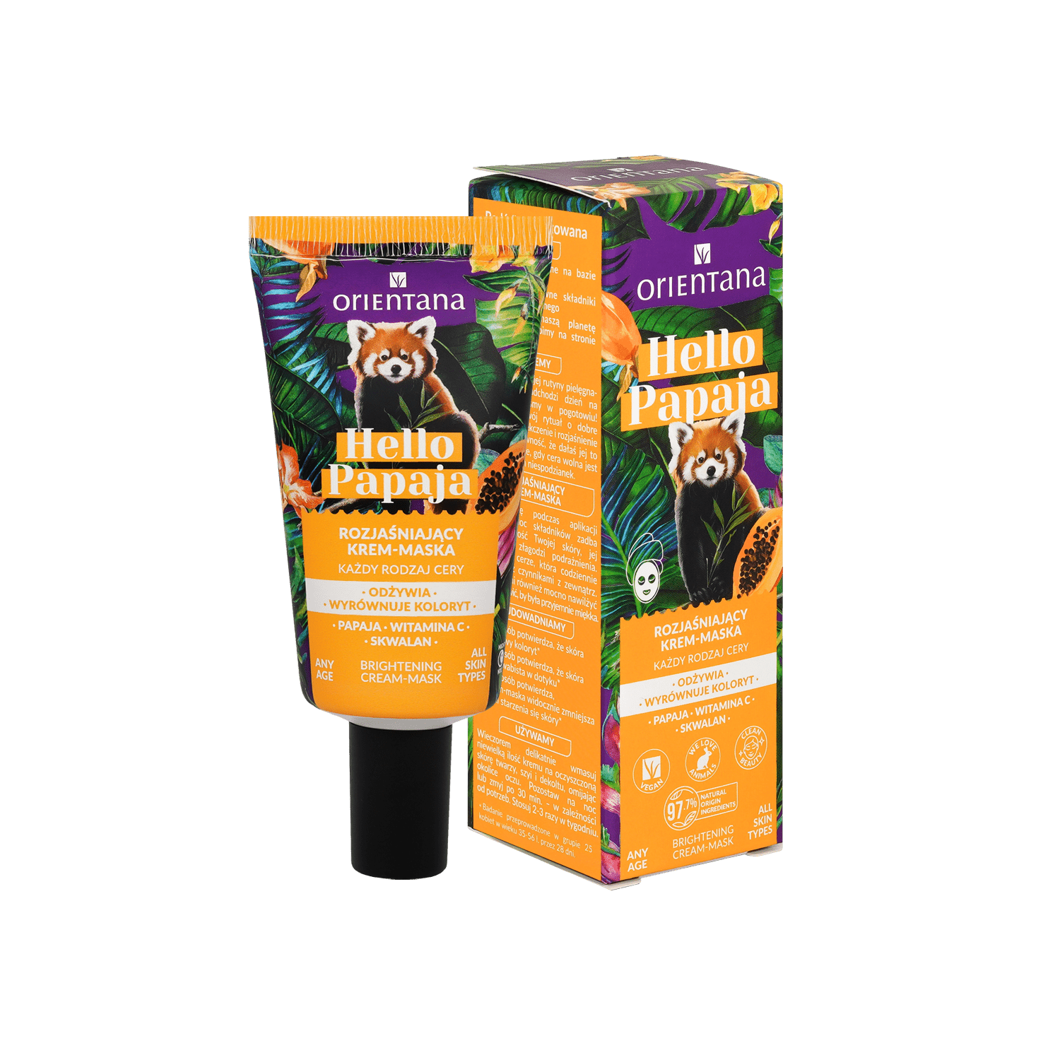 Rozjaśniająca maseczka z WITAMINĄ C i SKWALANEM 40 ml - Orientana