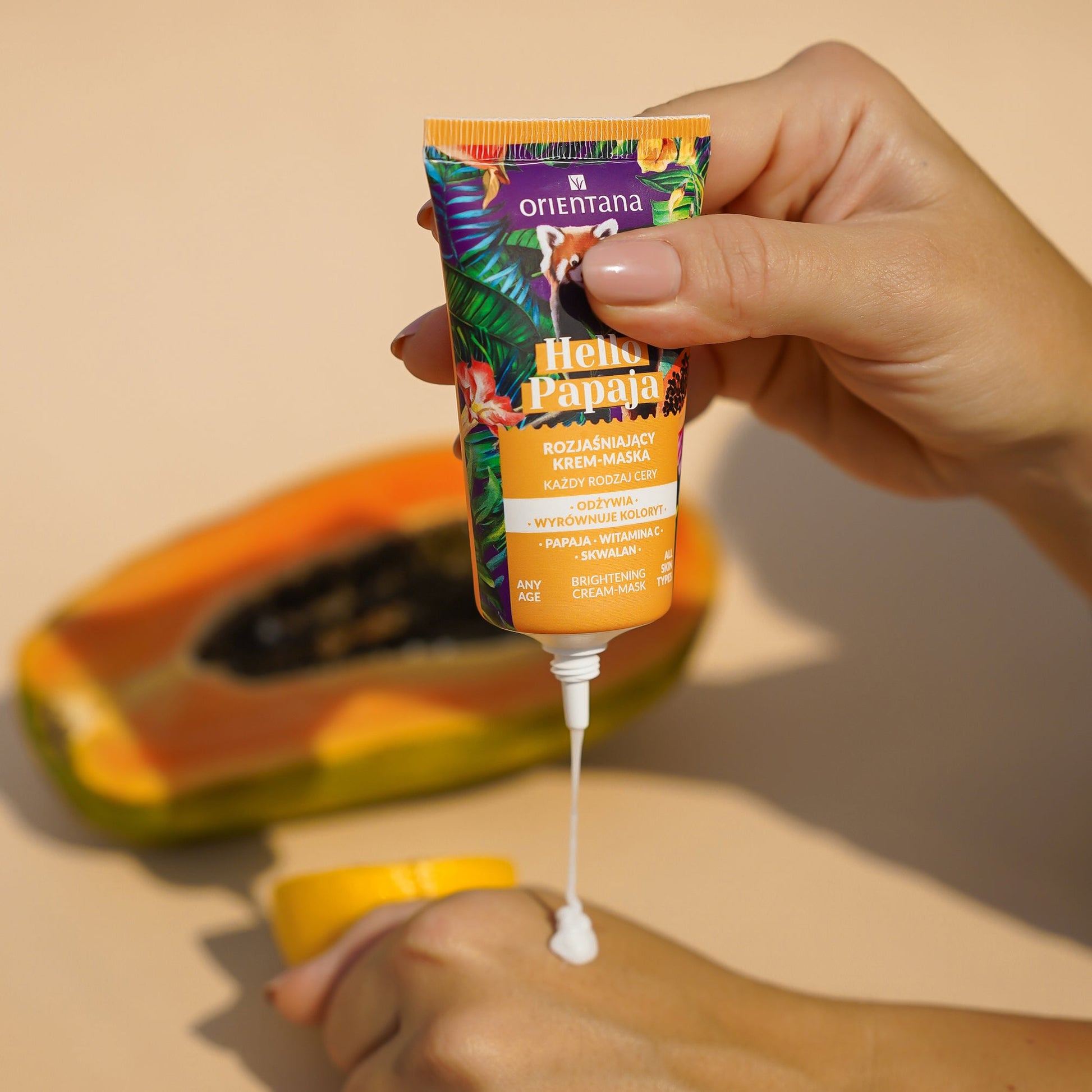 Rozjaśniająca maseczka z WITAMINĄ C i SKWALANEM 40 ml - Orientana