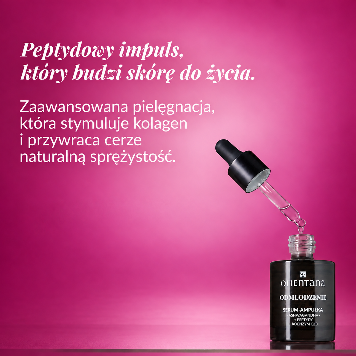 Odmładzające serum-ampułka ashwagandha peptydy koenzym Q10 30 ml