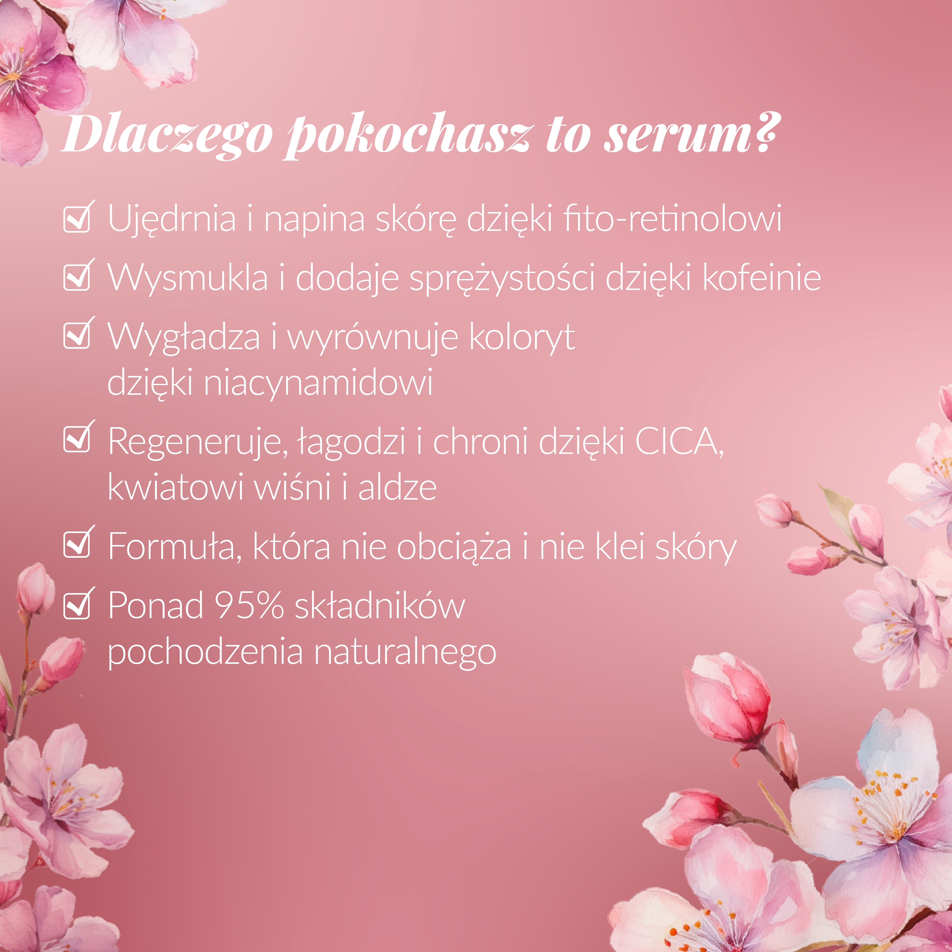 Serum do ciała Sakura Japońska - ujędrniające i wygładzające
