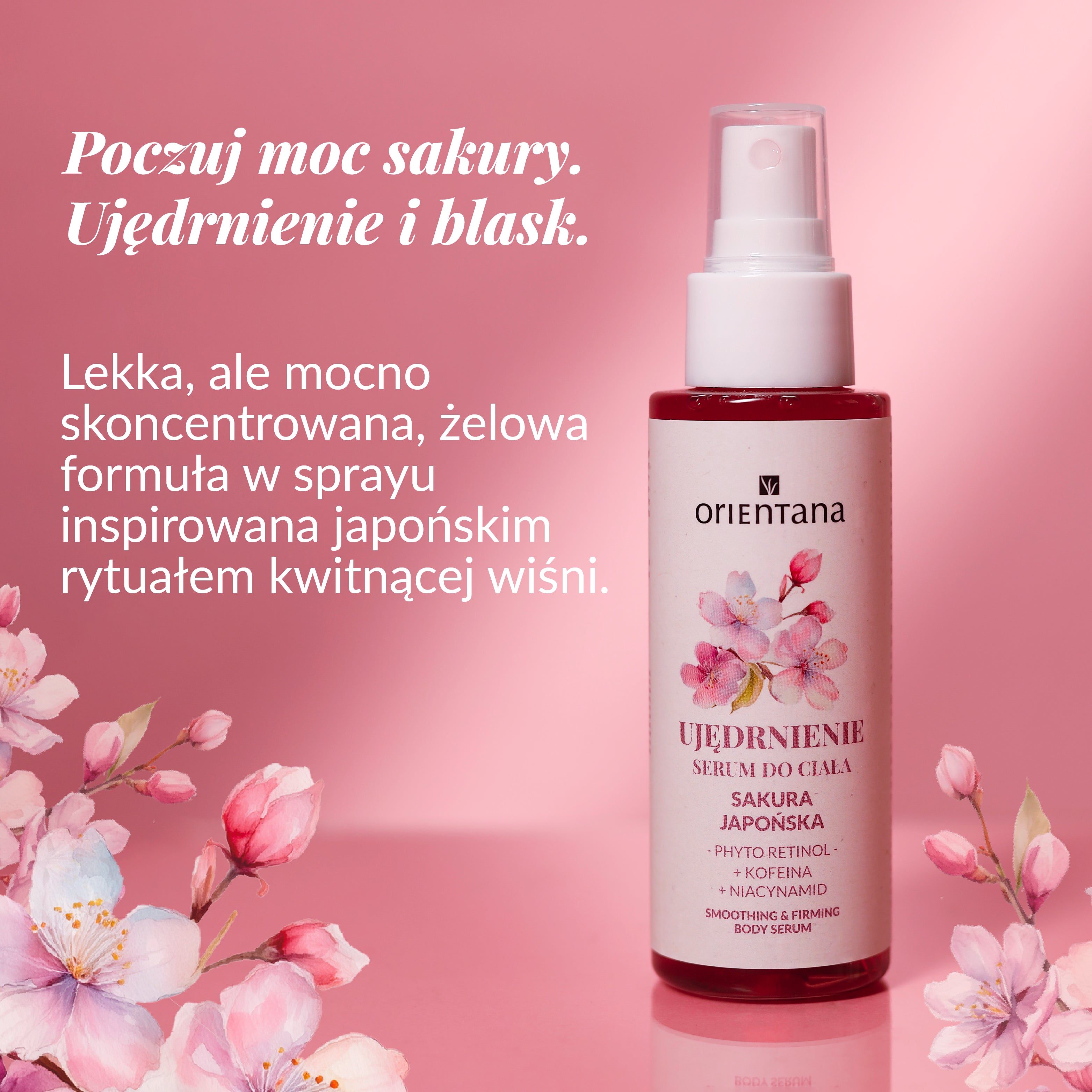 Serum do ciała Sakura Japońska - ujędrniające i wygładzające