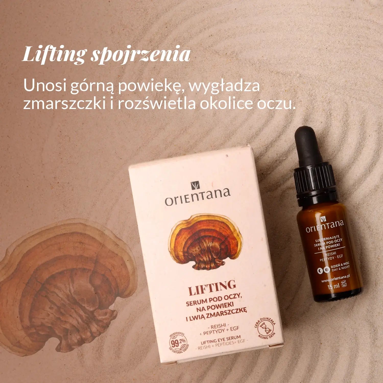 Serum pod oczy i na powieki reishi i peptydy EGF 15 ml