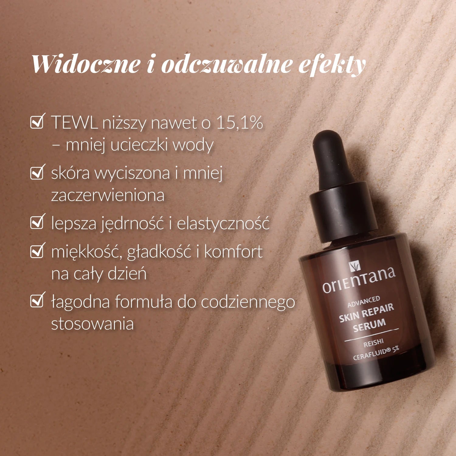 Serum z ceramidami i Reishi Orientana – regenerujące działanie potwierdzone badaniami aplikacyjnymi.