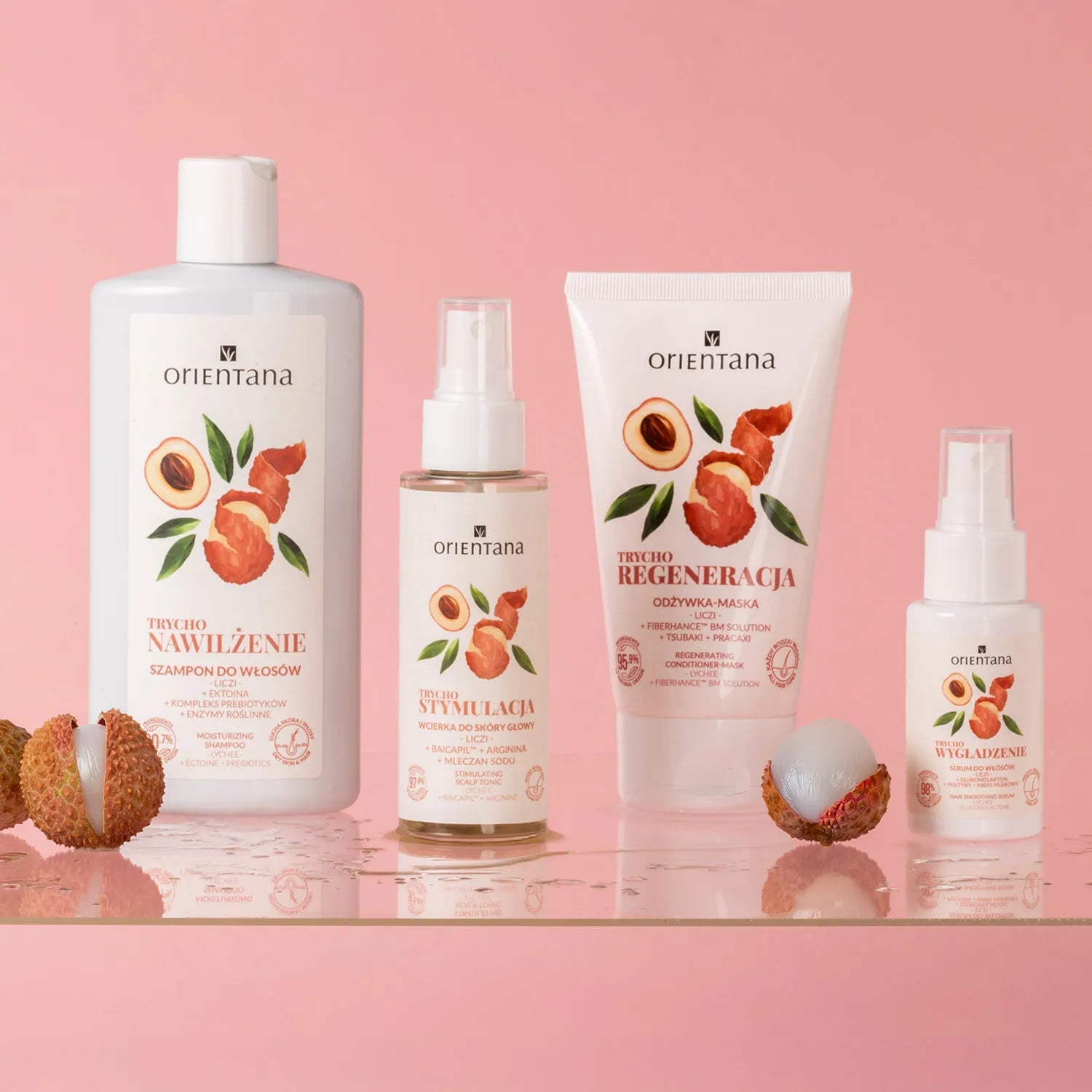 Szampon nawilżający trychologiczny Liczi Ektoina Prebiotyki Enzymy 200 ml - Orientana