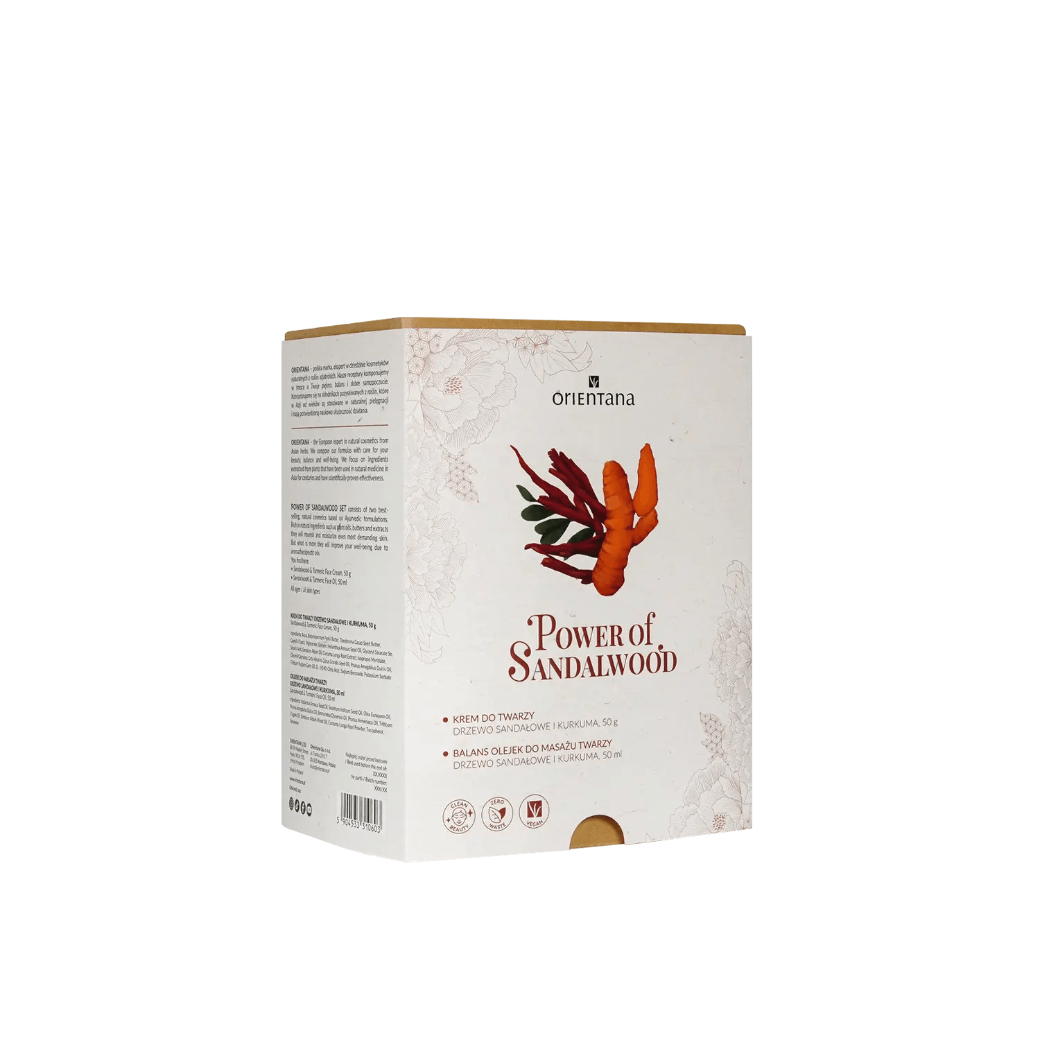Zestaw prezentowy kosmetyków naturalnych POWER OF SANDALWOOD - Orientana